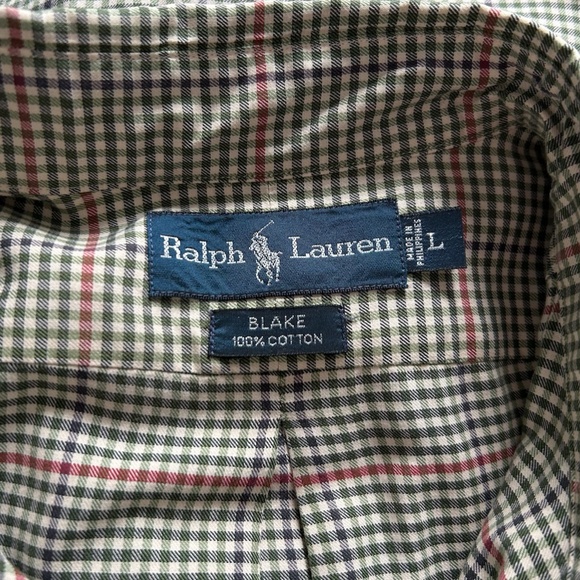 Men's Ralph Lauren Plaid Button Down Size L - Picture 3 of 3